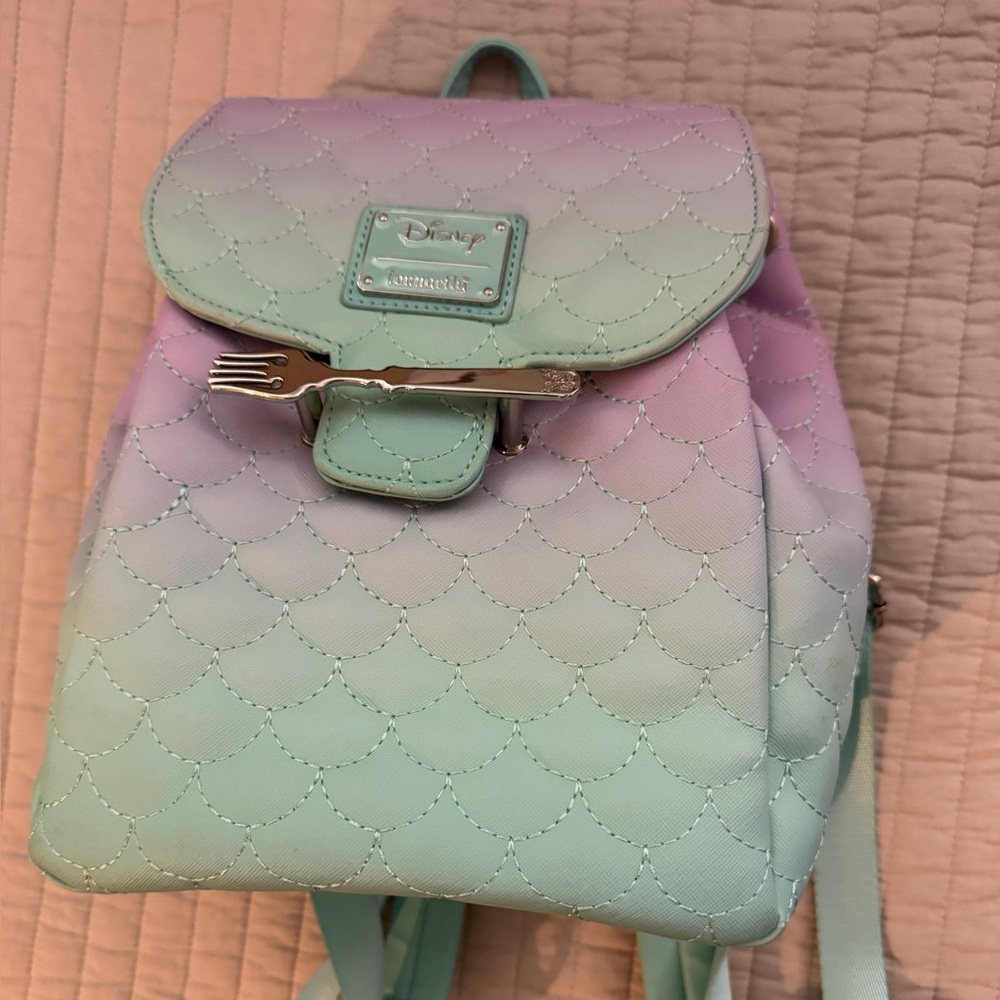Loungefly Disney Mermaid Fork Mini Backpack